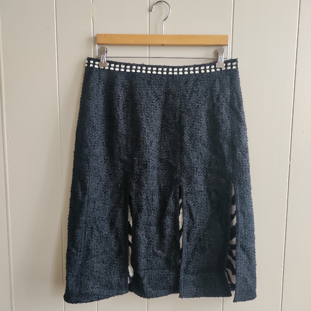 90's ESCADA Textured Layers Midi Skirt Size M/L